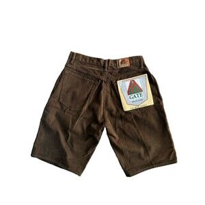 NWT LA Gate Brown Baggy Shorts Size 33 90s 2000s Skate Y2K